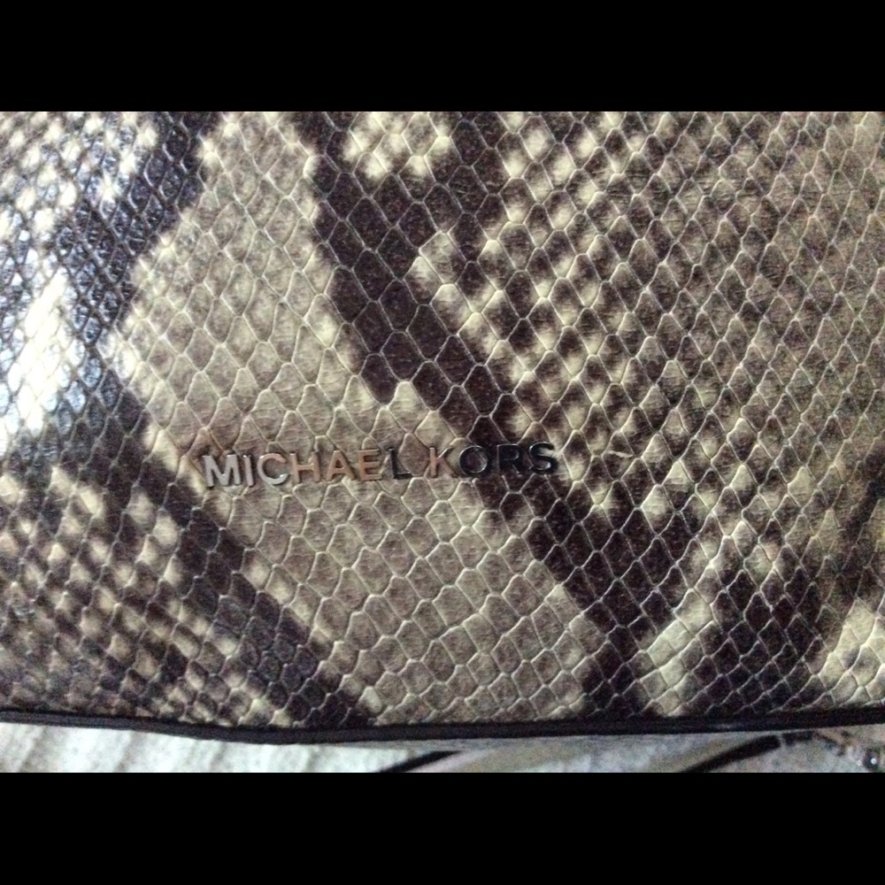 Michael Kors Leather Python Bucket Bag - image 5
